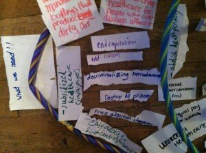 "Destroy all prisons" BIG IDEAS GOING ON